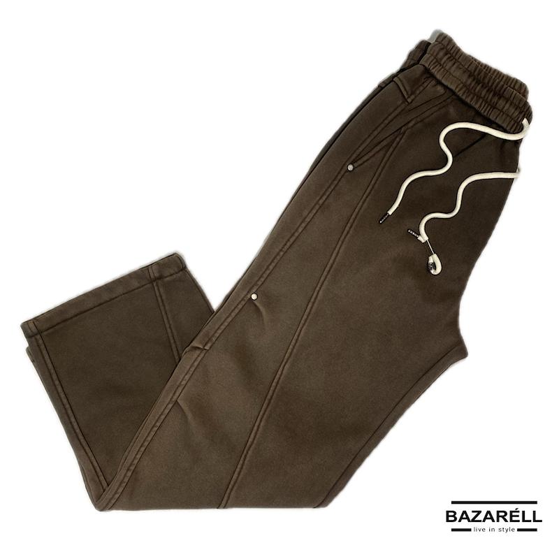 شلوار اسلش قهوه ای مردانه زنانه بازارل - نمای روبرو