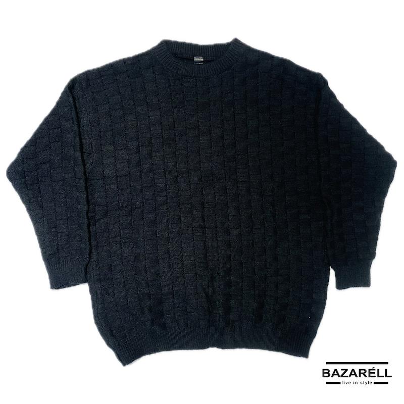 پلیور بافت مشکی بافت‌دار مردانه‌زنانه بازارل
