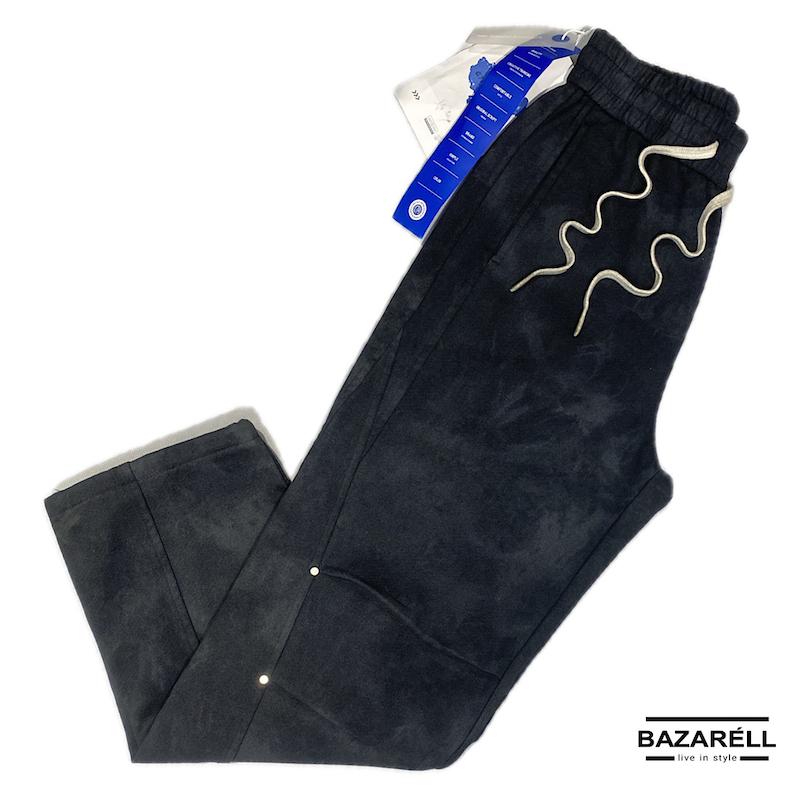 شلوار اسلش جاگر مشکی افکتیو اسپرت با جزئیات فلزی و طراحی مینیمال خیابانی Black Minimal Jogger Sweatpants with Metal Details & Streetwear Design | BAZARELL