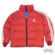 کاپشن پافر سه‌خط آدیداسی قرمز ماتیکی  – مدل استریت‌وی پرحجم و ترندی | BAZARELL Adidas Puffer Jacket – Street Style Heavy Puffer | BAZARELL