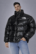 کاپشن پافر کروم مشکی مردانه‌زنانه ضخیم بازارل | BAZARELL Men’s Black Glossy Puffer Jacket
