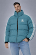 کاپشن پافر سه‌خط آدیداسی آبی پاستیلی  – مدل استریت‌وی پرحجم و ترندی | BAZARELL Adidas Puffer Jacket – Street Style Heavy Puffer | BAZARELL
