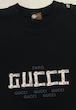 تیشرت مشکی Gucci Paris نمای نزدیک چاپ چسبی متالیک برند بازارل