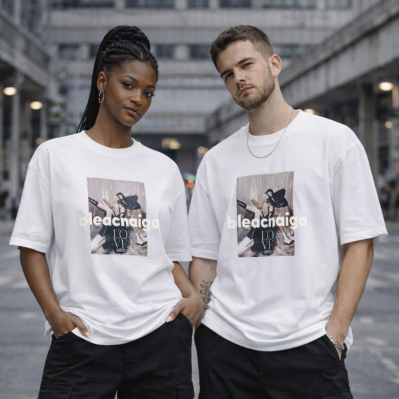 	تیشرت گرافیکی مردانه و زنانه مدل Bleach Love رنگ سفید برند بازارل