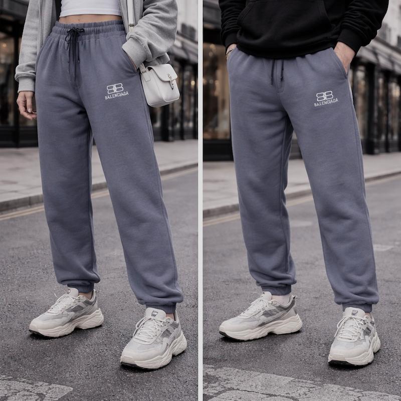 شلوار اسلش مردانه‌زنانه Urban Flex طوسی طرح BALENCIAGA برند بازارل