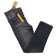 شلوار جین مردانه راسته ذغالی تیره با تینت خاکی BAZARELL | Men’s Straight-Baggy Washed Dark Charcoal Denim Jeans