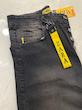 شلوار جین مردانه راسته ذغالی تیره با تینت خاکی BAZARELL | Men’s Straight-Baggy Washed Dark Charcoal Denim Jeans