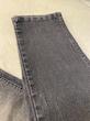شلوار جین مردانه راسته ذغالی تیره با تینت خاکی BAZARELL | Men’s Straight-Baggy Washed Dark Charcoal Denim Jeans