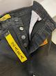 شلوار جین مردانه راسته ذغالی تیره با تینت خاکی BAZARELL | Men’s Straight-Baggy Washed Dark Charcoal Denim Jeans
