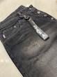 شلوار جین مردانه مام فیت طوسی تیره فید دیسترس BAZARELL | BAZARELL Men Dark Grey Mom Fit Distressed Jeans