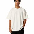 تیشرت مردانه بافت‌دار اولدمانی سفید‌شیری BAZARELL مدل Minimal Texture Premium BAZARELL Men’s Off-White Textured Cotton T-Shirt – Minimal Texture Premium