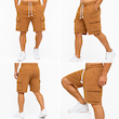 شلوارک کارگو مردانه‌زنانه شمعی رنگ کاراملی BAZARELL مدل Canyon Cargo | BAZARELL Canyon Cargo Caramel Utility Shorts