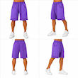 شلوارک کارگو شمعی مردانه‌زنانه بنفش BAZARELL مدل Violet Urban Cargo Shorts BAZARELL Violet Urban Men’s Cargo Nylon Shorts
