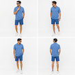 پولوشرت مردانه جودون آبی روشن BAZARELL | light Blue Men’s Piqué Polo Shirt – BAZARELL