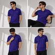 پولوشرت مردانه جودون بنفش مدل Royal Edge | BAZARELL Men’s Purple Piqué Polo Shirt – Royal Edge
