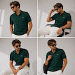 پولوشرت مردانه جودون یشمی BAZARELL | BAZARELL Men’s Jade Green Piqué Polo Shirt