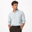 پیراهن مردانه آبی یخی لایوسل BAZARELL | BAZARELL Men’s Ice Blue Lyocell Classic Shirt