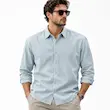 پیراهن مردانه آبی یخی لایوسل BAZARELL | BAZARELL Men’s Ice Blue Lyocell Classic Shirt