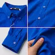 پیراهن مردانه آبی کاربنی اولدمانی لایوسل یقه دکمه‌دار BAZARELL | BAZARELL Men’s Royal Blue Lyocell Button-Down Shirt