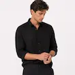 پیراهن مردانه لایوسل مشکی مدل Noir Flow BAZARELL | BAZARELL Men’s Black Lyocell Shirt – Noir Flow