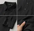 پیراهن مردانه لایوسل مشکی مدل Noir Flow BAZARELL | BAZARELL Men’s Black Lyocell Shirt – Noir Flow