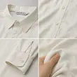 پیراهن مردانه لایوسل آستین بلند شیری BAZARELL | پیراهن کلاسیک مینیمال مردانه BAZARELL Men’s Lyocell Long Sleeve Shirt – Bone White Minimal Classic