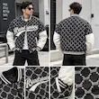 کاپشن بامبر مشکی Realspace با آستین سفید و طرح خاص ورزشی Realspace Black & White Varsity Bomber Jacket – Unisex Streetwear