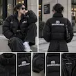  کاپشن بامبر زنانه کراپ مشکی شمعی نیمه‌براق با یقه ایستاده | Black Glossy Bomber Jacket