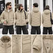کاپشن پافر موکا مردانه‌زنانه شمعی طرح آدیداس مدل Quilted Urban Puffer | Mocha Quilted Urban Puffer Jacket