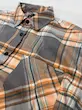 پیراهن بافت مردانه چهارخانه آستین‌بلند کژوال خاکی–طوسی بازارل | BAZARELL Men’s Long-Sleeve Casual Plaid Shirt – Khaki & Grey