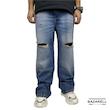 ‎شلوار جین زاپ‌دار مردانه BAZARELL – استایل وینتج با روح خیابانی مدرن 	•	BAZARELL Men’s Ripped Vintage Jeans – Classic Cut, Urban Edge