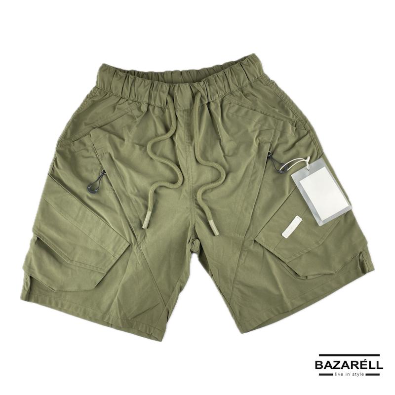 شلوارک کارگو ارتشی مردانه طرح balenciaga – استایل خیابانی، راحتی بی‌انتها | BAZARELL Men’s Green Cargo Shorts – Military Streetwear Essential
