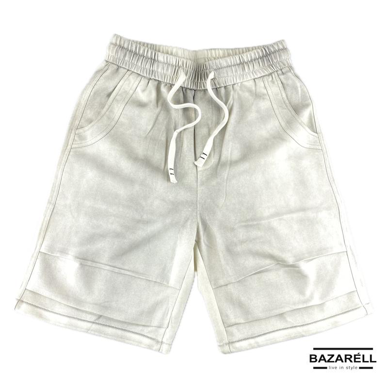 شلوارک شیری روشن طرح بالنسیاگا در BAZARELL – مینیمال، خنک و استایل تابستانی BAZARELL Men’s milky Summer balenciaga Shorts – Minimal & Lightweight Comfort