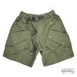 شلوارک کارگو مردانه ارتشی با جیب‌های بزرگ و کمربند تاکتیکال | Military Green Cargo Shorts with Tactical Belt and Oversized Pockets