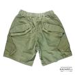 شلوارک کارگو مردانه ارتشی با جیب‌های بزرگ و کمربند تاکتیکال | Military Green Cargo Shorts with Tactical Belt and Oversized Pockets