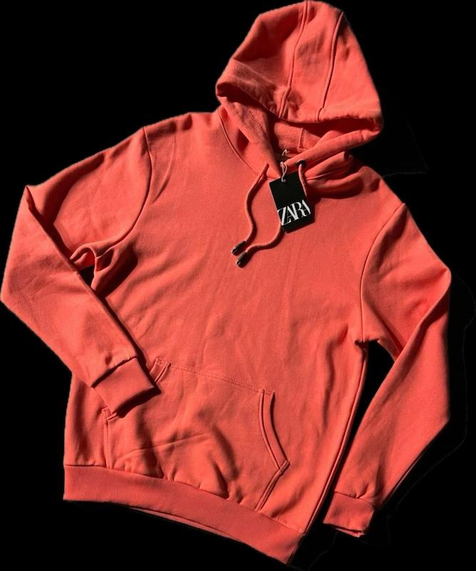 هودی گوجه ای زارا زنانه مردانه | استایل برند و خاص ZARA bright red Hoodie unisex | Branded & Stylish