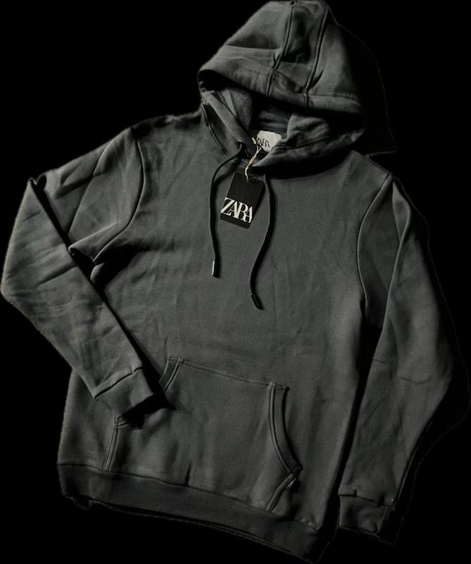 هودی ذغالی زارا زنانه مردانه | استایل برند و خاص ZARA charcoal Hoodie unisex | Branded & Stylish