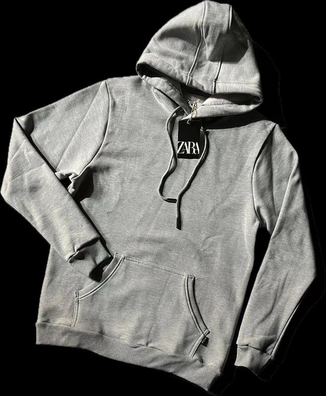 هودی طوسی روشن زارا زنانه مردانه | استایل برند و خاص ZARA bright gray Hoodie unisex | Branded & Stylish
