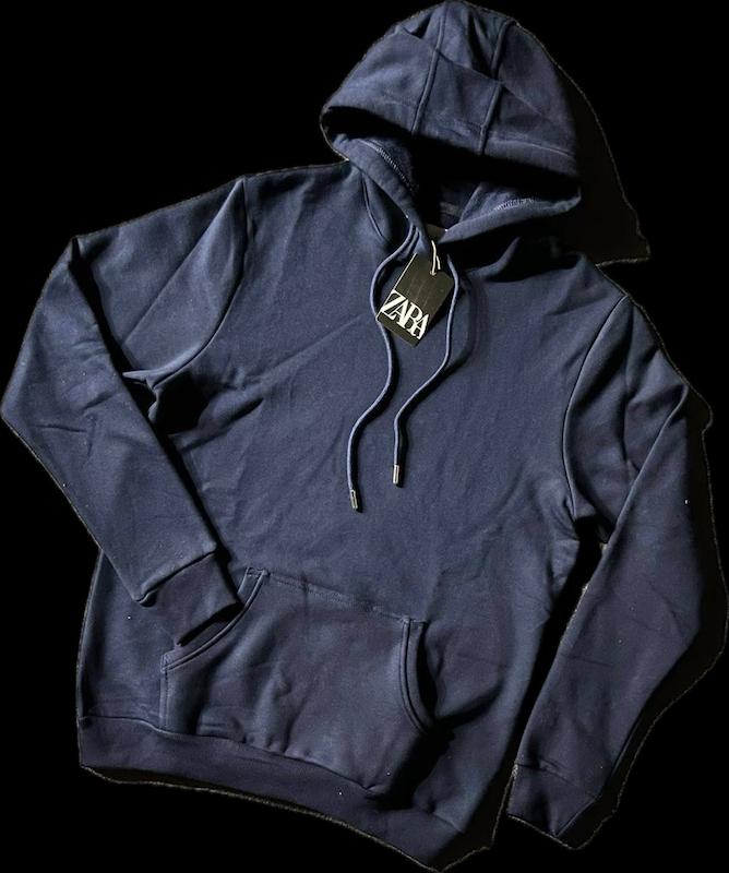 هودی سرمه ای زارا زنانه مردانه | استایل برند و خاص ZARA dark blue Hoodie unisex | Branded & Stylish