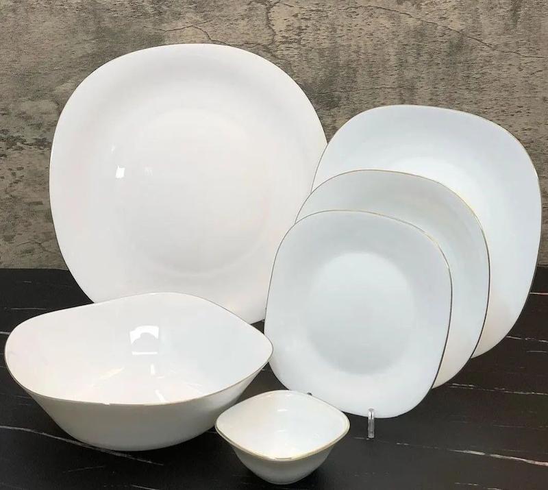 سرویس 26 پارچه لب طلا مربع