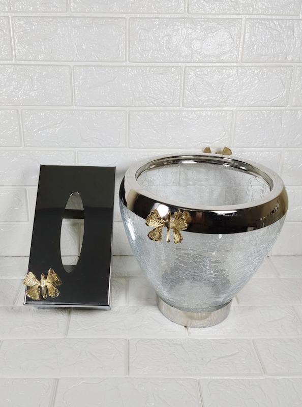 سطل و دستمال خمره ای