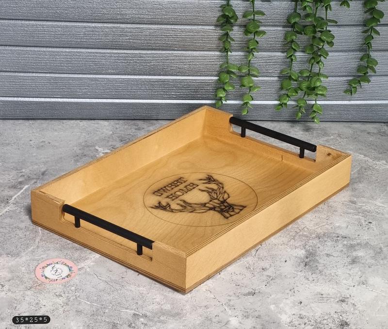 سینی تک سایز دسته فلز