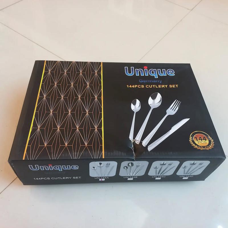 سرویس قاشق چنگال 144 پارچه 24 نفره یونیک جعبه دار