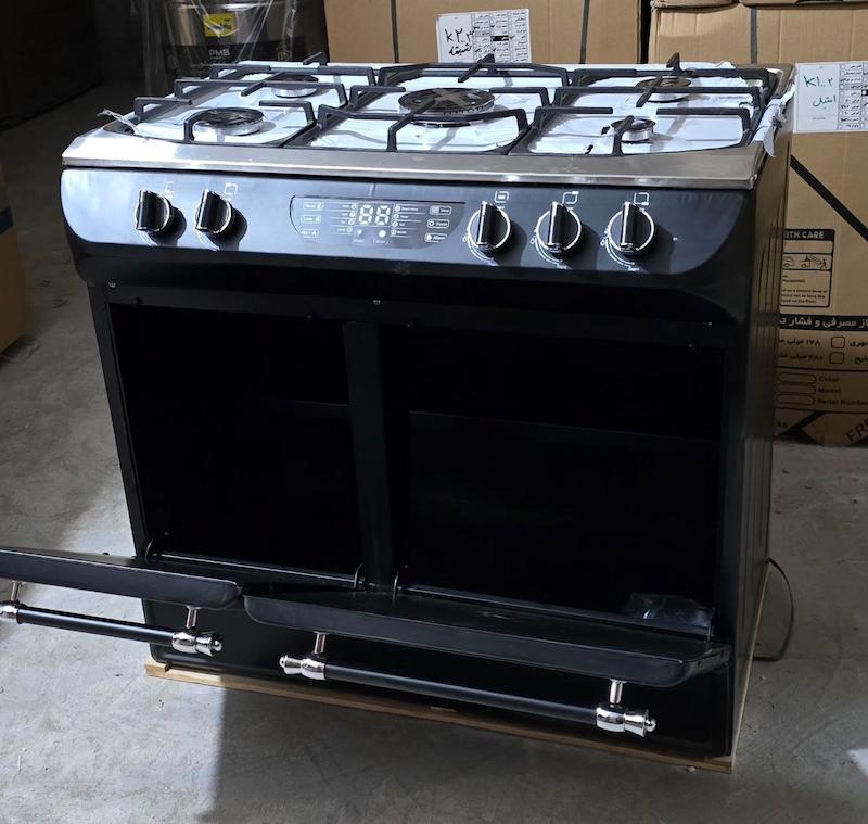 اجاق گاز طرح فر رو استیل مدل1003