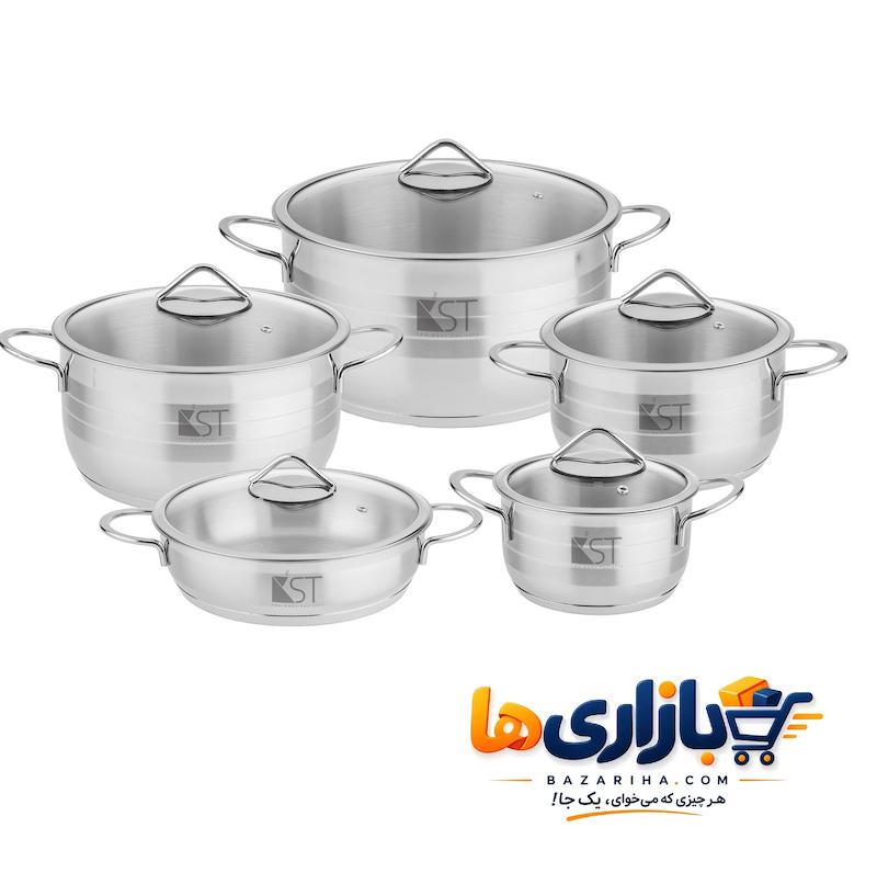 سرویس قابلمه استیل 10 پارچه KST مدل 5010
