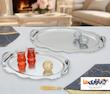 سینی پذیرایی استیل کد 507S بزرگ و کوچک 
