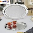 سینی پذیرایی استیل کد 507P بزرگ و کوچک