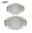 سینی پذیرایی استیل کد 5108SG بزرگ و کوچک