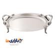 سینی پذیرایی گرد استیل پایه دار کد 304/5