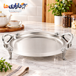 سینی پذیرایی گرد استیل پایه دار کد 304/5